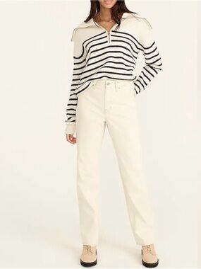 NEW J. Crew Slouchy Boyfriend Jeans in Ecru 25